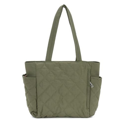 EVEOUT Puffer Schultertaschen Damen Große Gesteppte Shopper Leichte Puffy Tote Schultertaschen Gesteppte Tragetasche Arbeitstasche EVEOUT Puffer Schultertaschen Damen Große Gesteppte Shopper Leichte Puffy Tote Schultertaschen Gesteppte Tragetasche Arbeitstasche von EVEOUT
