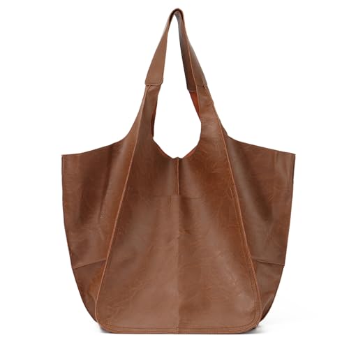 EVEOUT Retro Umhängetaschen für Damen Weiches Kunstleder Schultertaschen Mode Einfache Große Handtasche Shopper Tragetasche EVEOUT Retro Umhängetaschen für Damen Weiches Kunstleder Schultertaschen Mode Einfache Große Handtasche Shopper Tragetasche von EVEOUT