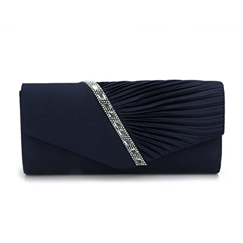 EVEOUT Satin mit Kristall Abend Clutch Handtasche für Damen Schultertasche Hochzeitsfeier Prom Geldbörse für Damen Brauttasche EVEOUT Satin mit Kristall Abend Clutch Handtasche für Damen Schultertasche Hochzeitsfeier Prom Geldbörse für Damen Brauttasche von EVEOUT