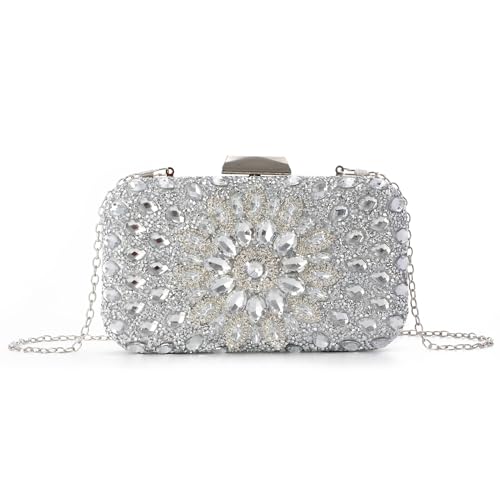 EVEOUT Strass Abendtasche Clutch für Damen Kristall Hochzeit Handtasche Umhängetasche für Party Abschlussball EVEOUT Strass Abendtasche Clutch für Damen Kristall Hochzeit Handtasche Umhängetasche für Party Abschlussball von EVEOUT