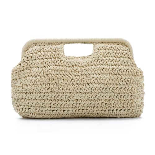 EVEOUT Stroh Clutch für Damen Sommer Boho Raffia Handtasche für Arbeit Hochzeit Party Gewebt Strohtasche für Strand Urlaub EVEOUT Stroh Clutch für Damen Sommer Boho Raffia Handtasche für Arbeit Hochzeit Party Gewebt Strohtasche für Strand Urlaub von EVEOUT