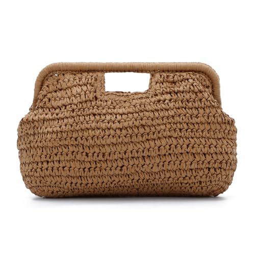 EVEOUT Stroh Clutch für Damen Sommer Boho Raffia Handtasche für Arbeit Hochzeit Party Gewebt Strohtasche für Strand Urlaub EVEOUT Stroh Clutch für Damen Sommer Boho Raffia Handtasche für Arbeit Hochzeit Party Gewebt Strohtasche für Strand Urlaub von EVEOUT