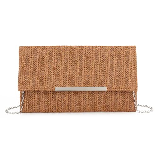EVEOUT Stroh Clutch für Damen Stroh Abendhandtasche Sommer Gewebt Hochzeitshandtasche Umhängetasche für Party Urlaub EVEOUT Stroh Clutch für Damen Stroh Abendhandtasche Sommer Gewebt Hochzeitshandtasche Umhängetasche für Party Urlaub von EVEOUT