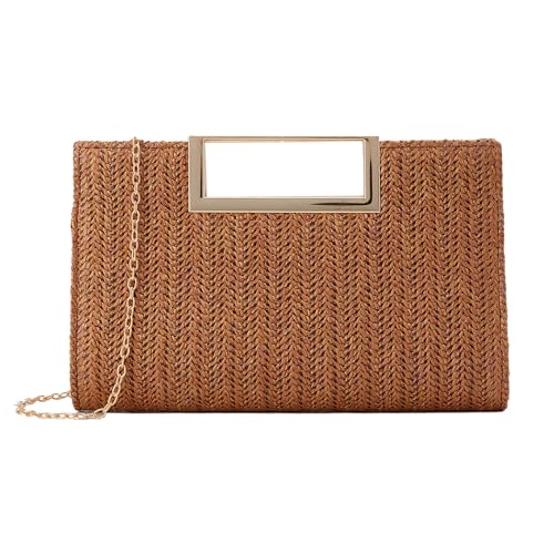 EVEOUT Stroh Clutch für Damen Stroh Abendhandtasche Sommer Gewebt Hochzeitstasche Umhängetasche für Party Urlaub EVEOUT Stroh Clutch für Damen Stroh Abendhandtasche Sommer Gewebt Hochzeitstasche Umhängetasche für Party Urlaub von EVEOUT