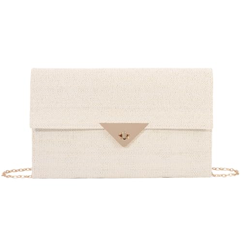 EVEOUT Stroh Clutch für Damen Stroh Abendhandtasche mit Kette Sommer Gewebt Hochzeitstasche Strandtasche Strohgewebe Umhängetasche für Party Urlaub EVEOUT Stroh Clutch für Damen Stroh Abendhandtasche mit Kette Sommer Gewebt Hochzeitstasche Strandtasche Strohgewebe Umhängetasche für Party Urlaub von EVEOUT
