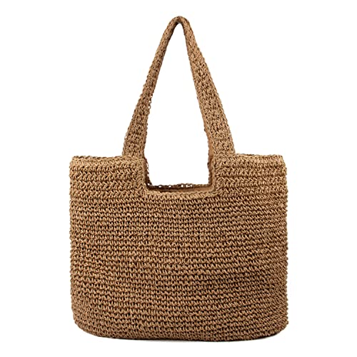 EVEOUT Stroh Schultertaschen für Damen Sommer Strohtasche Große Gewebte Strohhandtasche Strand Umhängetasche EVEOUT Stroh Schultertaschen für Damen Sommer Strohtasche Große Gewebte Strohhandtasche Strand Umhängetasche von EVEOUT