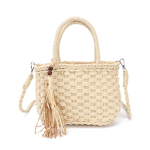 EVEOUT Stroh Umhängetaschen Handtasche mit Schultergurt für Damen Mädchen Sommer Strandtasche Clutch Handgewebt Henkeltaschen EVEOUT Stroh Umhängetaschen Handtasche mit Schultergurt für Damen Mädchen Sommer Strandtasche Clutch Handgewebt Henkeltaschen von EVEOUT