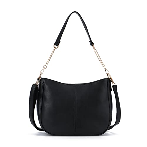 EVEOUT Umhängetasche für Damen Retro Einfacher Stil Schultertaschen aus PU-Leder Mode Hobo Tasche für Mädchen von EVEOUT