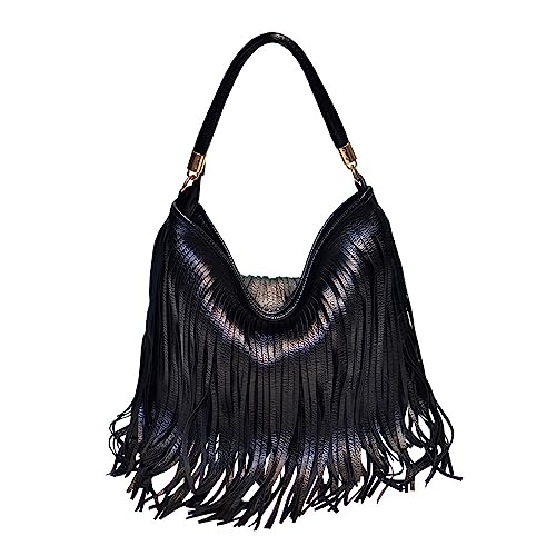 EVEOUT Umhängetasche mit Doppelseitige Quasten Damen Mode Kunstleder Fransentasche Schultertaschen Quasten Handtasche EVEOUT Umhängetasche mit Doppelseitige Quasten Damen Mode Kunstleder Fransentasche Schultertaschen Quasten Handtasche von EVEOUT