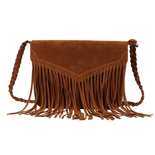 EVEOUT Umhängetasche mit Quasten Mattes Wildleder Fransentasche Damen Mode Frosted Samt Hobo-Tasche Quasten Handtasche EVEOUT Umhängetasche mit Quasten Mattes Wildleder Fransentasche Damen Mode Frosted Samt Hobo-Tasche Quasten Handtasche von EVEOUT