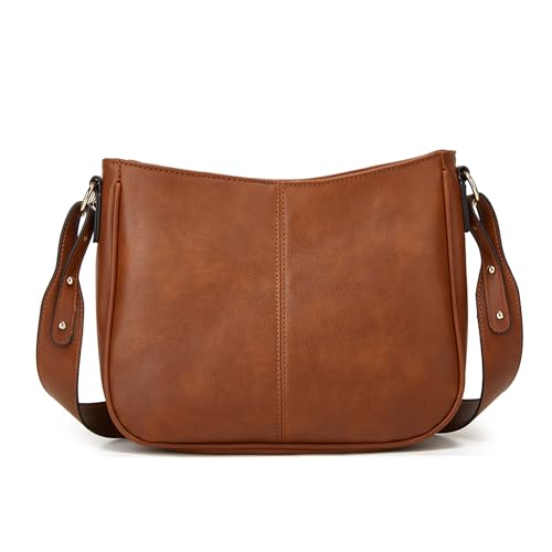 EVEOUT Vintage Umhängetasche für Damen Kunstleder Mode Mittel Einfach Schultertaschen Handtasche mit Reißverschluss EVEOUT Vintage Umhängetasche für Damen Kunstleder Mode Mittel Einfach Schultertaschen Handtasche mit Reißverschluss von EVEOUT