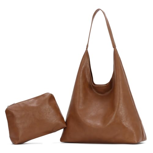 EVEOUT Weiches Leder Tote Tasche für Damen Große Hobo Schultertaschen mit Beuteltasche Minimal Kunstleder Umhängetaschen Tragetasche Shopper für Arbeit Urlaub Hochschulen EVEOUT Weiches Leder Tote Tasche für Damen Große Hobo Schultertaschen mit Beuteltasche Minimal Kunstleder Umhängetaschen Tragetasche Shopper für Arbeit Urlaub Hochschulen von EVEOUT