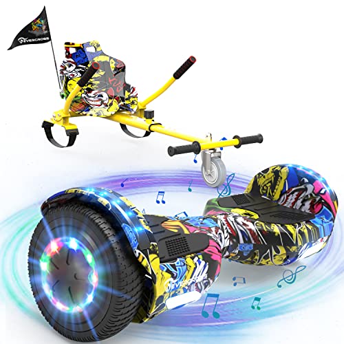 EVERCROSS 6,5" Hoverboards mit Sitz, Self Balance Scooter mit Bluetooth & LED, Hover Board mit Hoverkart mit 4Ah Batterie für Kinder Jügen Erwachsen EVERCROSS 6,5" Hoverboards mit Sitz, Self Balance Scooter mit Bluetooth & LED, Hover Board mit Hoverkart mit 4Ah Batterie für Kinder Jügen Erwachsen von EVERCROSS