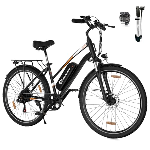 EVERCROSS EK28 28" Elektrofahrrad für Erwachsene, 250W Elektro-Mountainbike mit 36V 12AH Batterie, 60 Meilen Reichweite & 25KM/H Ebike, 7 Geschwindigkeiten Ebike und herausnehmbare Li-Ion Batterie von EVERCROSS