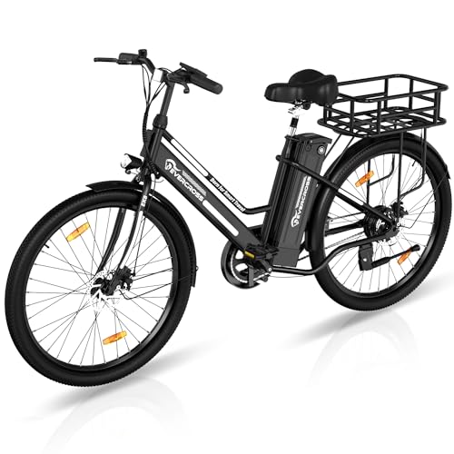 EVERCROSS EK8S Elektrofahrräder Erwachsene, 26 Zoll E-Bike - 250W Motor, 36V 12AH Akku, 15/20/25 KM/H, 120KG Max. Belastung, Mountainbike Elektrofahrrad für Frauen Männer von EVERCROSS