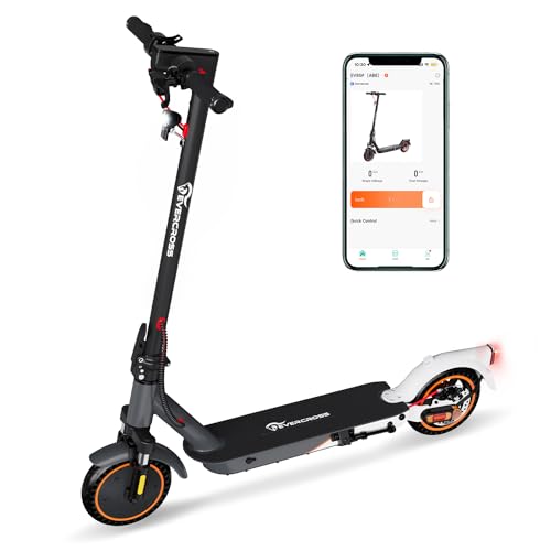 EVERCROSS EV85F E-Scooter mit Straßenzulassung (ABE), Faltbarer Elektroroller für Erwachsene mit APP - 400W Motor, 7,8AH Batterie, 15KG Gewicht, Max Belastung 120 kg, Duales Brems, Zwei Stoßdämpfer von EVERCROSS