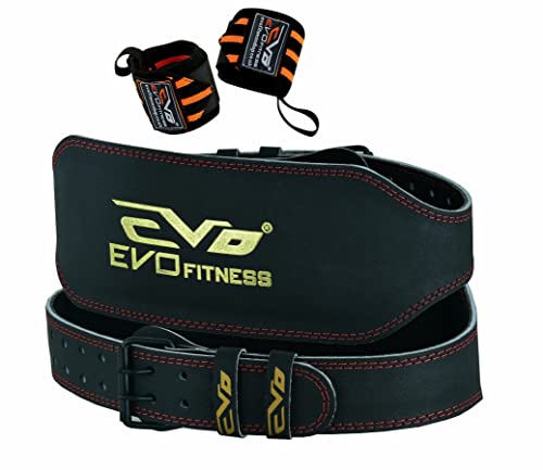 EVO Fitness 15.2cm Ledertasche Gewichteheben Fitness Riemen Rücken-unterstützung Tücher - L von EVO Fitness