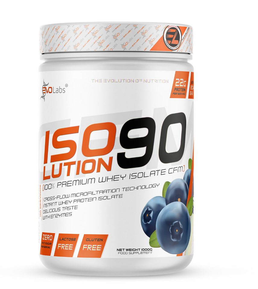 EVO Labs GmbH EVOLabs ISOLution-90 1000g CFM Isolat Whey Protein Eiweiß GER QUALITY Pulver, 1 er Packung, Dose à 1,00 St. von EVO Labs GmbH