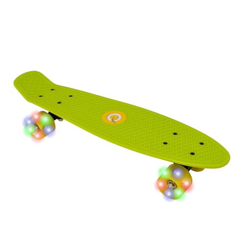 Evo EVO 22' Penny Board mit Licht | Skateboard für Anfänger oder Profis | Skateboard mit leuchtenden Rädern für Kinder und Jugendliche | Mini-Cruiser-Komplettboard | Geeignet für alle ab 3 Jahren Evo EVO 22' Penny Board mit Licht | Skateboard für Anfänger oder Profis | Skateboard mit leuchtenden Rädern für Kinder und Jugendliche | Mini-Cruiser-Komplettboard | Geeignet für alle ab 3 Jahren von EVO