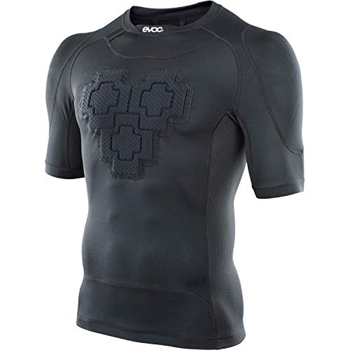 EVOC PROTECTOR SHIRT Schutzkleidung Protektorshirt für Action Sportarten (Größe: S, LITESHIELD PLUS-Rückenprotektor, Schulter- & Brustprotektoren, Trinkblasenfach, Mesh-Einsätze), Schwarz von EVOC