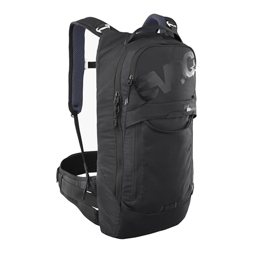 EVOC TRAIL PRO BLACKLINE 10 Protektorrucksack (leichter Rucksack mit Rückenprotektor, inkl. Trinkblasenfach, optimaler Sitz, L/XL), Schwarz von EVOC