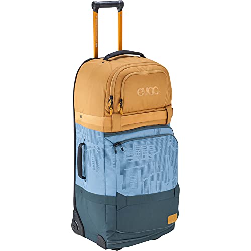 EVOC WORLD TRAVELLER 125l Reisetrolley Reisetasche Reisekoffer für perfekt organisiertes Reisen (Teleskopgriff, austauschbare Skate-Rollen, stabile EVA-Bodenkonstruktion, extraleicht), Mehrfarbig von EVOC