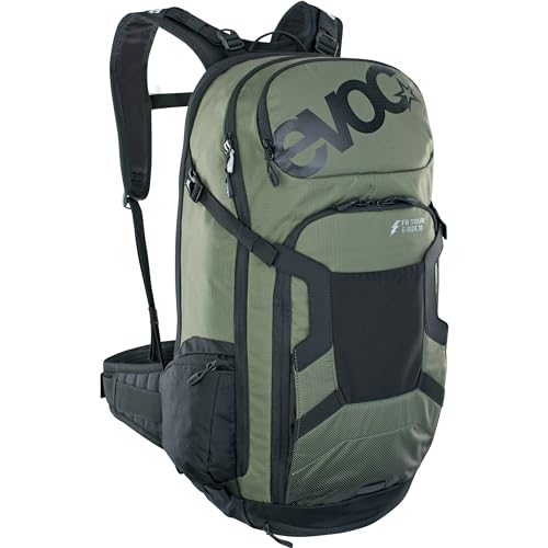 EVOC FR TOUR E-RIDE 30 E-Bike-Rucksack, Fahrradrucksack mit Rückenprotektor (gepolstertes Fach für Ersatz-Akku, Kontroll Display Fach, Gurtfixierungs-System für Ladegerät), Dunkeloliv/Schwarz EVOC FR TOUR E-RIDE 30 E-Bike-Rucksack, Fahrradrucksack mit Rückenprotektor (gepolstertes Fach für Ersatz-Akku, Kontroll Display Fach, Gurtfixierungs-System für Ladegerät), Dunkeloliv/Schwarz von EVOC