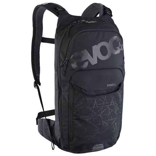 EVOC STAGE 6 Backpack, Fahrradrucksack (Brace link Schultergurte, Air flow contact system, PFC-frei, leicht und kompakt, trekkingrucksack, ideal für Mountainbiker, One Size), Black EVOC STAGE 6 Backpack, Fahrradrucksack (Brace link Schultergurte, Air flow contact system, PFC-frei, leicht und kompakt, trekkingrucksack, ideal für Mountainbiker, One Size), Black von EVOC