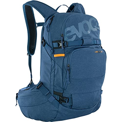 EVOC LINE PRO 20 Touren-Rucksack (LITESHIELD PLUS Protection, Trinkblasenfach, isolierter Schultergurt, Lawinenfach, Ski-Halterung, Snowboard-Halterung, Body Hugging, Hüftgurt), Denim Blau, S-M EVOC LINE PRO 20 Touren-Rucksack (LITESHIELD PLUS Protection, Trinkblasenfach, isolierter Schultergurt, Lawinenfach, Ski-Halterung, Snowboard-Halterung, Body Hugging, Hüftgurt), Denim Blau, S-M von EVOC