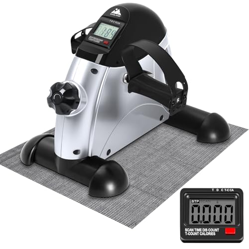 EVOLAND Heimtrainer Mini Fitnessbike, Arm und Beintrainer Pedaltrainer mit LCD Display, Hometrainer Fitnessgerät für Zuhause Büro Silber EVOLAND Heimtrainer Mini Fitnessbike, Arm und Beintrainer Pedaltrainer mit LCD Display, Hometrainer Fitnessgerät für Zuhause Büro Silber von EVOLAND