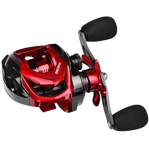 3+1BB Baitcaster-Rollen, 7,2:1 Übersetzungsverhältnis, magnetische Bremse, Baitcasting-Rollen, Angelrolle mit maximaler Zugkraft von 8 kg (Left Hand) von EVTSCAN