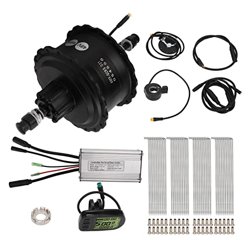 EVTSCAN 48V 500W Fahrrad-Hinterradnabenmotor Elektrischer Hinterrad-Umrüstsatz mit LCD5-Meter-wasserdichtem Anschluss (20 Zoll) von EVTSCAN