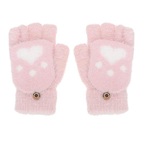 EXCEART 1 Paar Flauschiger Handschuh Weiche Fingerlose Handschuhe Warme Halbhandschuhe Winterhalbhandschuhe Plüschhandschuhe Für Kinder Wollhandschuhe Fräulein Lederhandschuhe Der Schnee von EXCEART