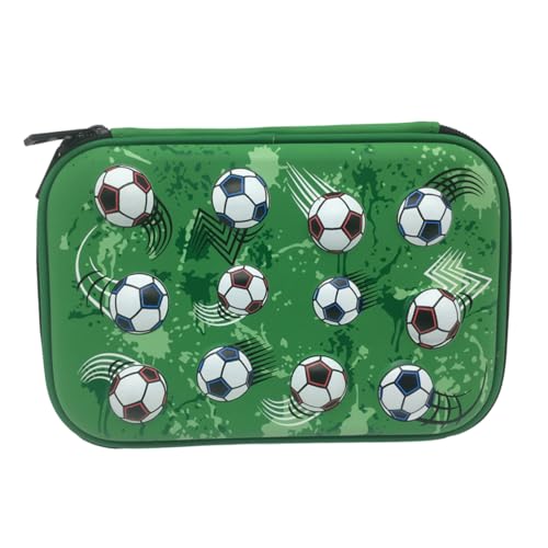 EXCEART 1 Stück Box Eva Reißverschluss Federmäppchen Fußball Form Aufbewahrungstasche Fußball Design Aufbewahrungstasche Fußball Form Etui Tasche Für Make Up Pinsel Bleistift Tragetasche von EXCEART