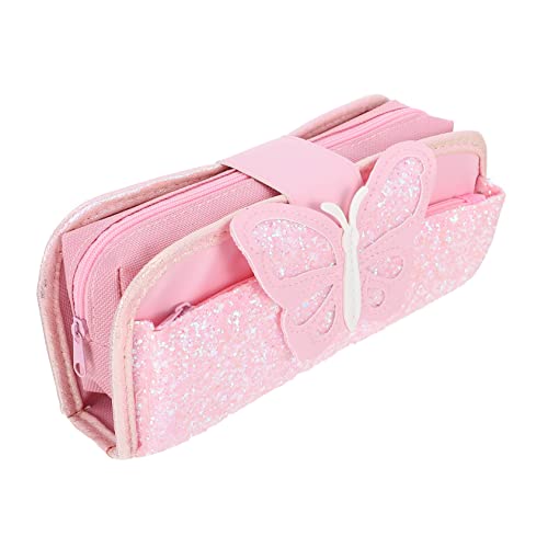 EXCEART 1 Stück Briefpapierbox Schmetterlinge Stift Aufbewahrungstasche Federmäppchen Federmäppchen Multifunktions Federmäppchen Messenger Tasche Glitzer Federmäppchen Make Up Reisetasche von EXCEART