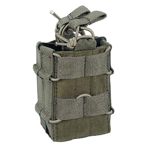 EXCELLENT ELITE SPANKER Taktische Molle Einzel/Doppel Magazintasche mit offenem für M4 M14 M16 AR15 G36 Magazine Pouch(Doppel+Ranger Grün) von EXCELLENT ELITE SPANKER