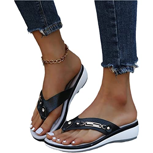 EXECAB Damen Orthopädische Zehentrenner Sandalen Damen Strass Flip-Flops Sommer PU-Leder Clip -Toe Pantoffeln Gummi Plateau Slippers Freizeit Strandschuhe,Schwarz,36 EXECAB Damen Orthopädische Zehentrenner Sandalen Damen Strass Flip-Flops Sommer PU-Leder Clip -Toe Pantoffeln Gummi Plateau Slippers Freizeit Strandschuhe,Schwarz,36 von EXECAB