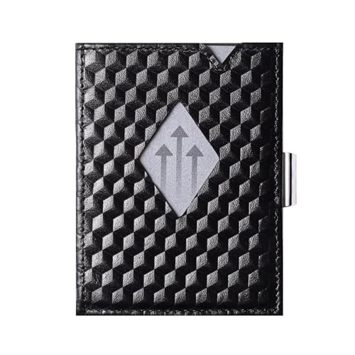 EXENTRI Leder Dreifachgefaltete Brieftasche - RFID-Schutz mit Verschlussclip aus Edelstahl EXENTRI Leder Dreifachgefaltete Brieftasche - RFID-Schutz mit Verschlussclip aus Edelstahl von EXENTRI