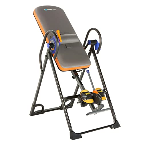 EXERPEUTIC 975SL 'All Inclusive' Inversionstisch mit extra Kapazität, mit Soft-Knöchelpolstern, Surelock und iControl-Systemen, Kühles Grau und Orange, Schwarz EXERPEUTIC 975SL 'All Inclusive' Inversionstisch mit extra Kapazität, mit Soft-Knöchelpolstern, Surelock und iControl-Systemen, Kühles Grau und Orange, Schwarz von EXERPEUTIC