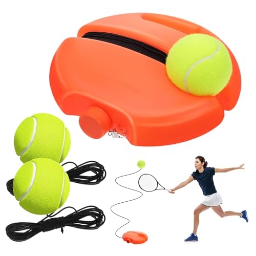 EXHUMKY 1 Satz Rebound Base Tennis Übung Rebounder Training Tennisballmaschine Tennistrainer Rebound Für Selbstübung Tennismaschine Tennisbälle Tennis Solo Übung Kunststoff Orange von EXHUMKY