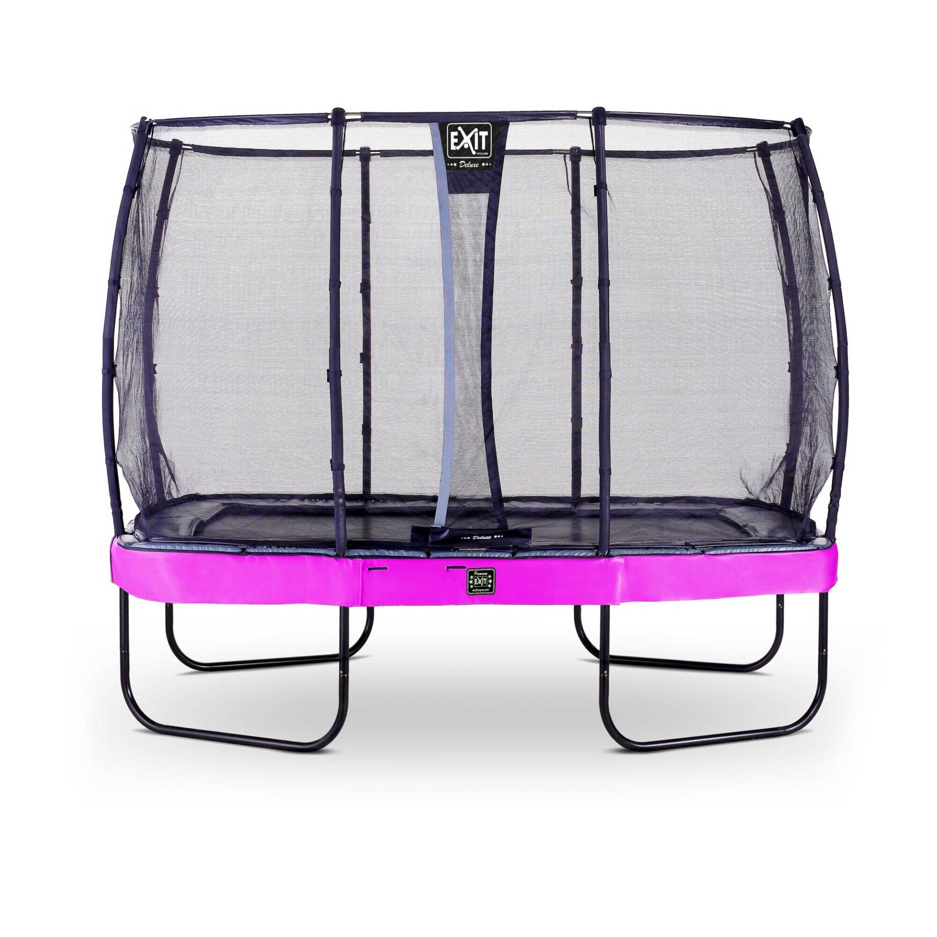 EXIT Elegant Premium Trampolin 214x366cm mit Deluxe Sicherheitsnetz - lila von EXIT TOYS