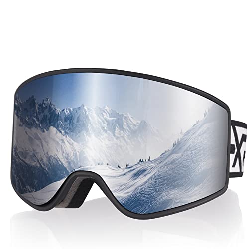 EXP VISION Skibrille, Snowboard Brille für Brillenträger Herren Damen Erwachsene Schneebrille OTG Anti-Nebel Skibrillen UV-Schutz Kompatibler Helm von EXP VISION