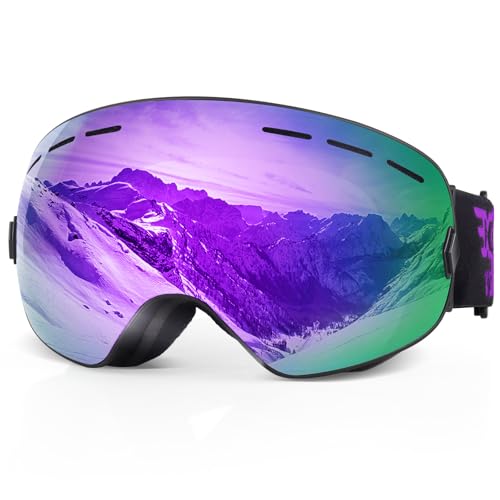 EXP VISION Snowboard Skibrille für Herren Damen und Jugendliche, Überbrille Skifahren Snowboardbrille mit Anti Fog und UV400 Schutz Dual Lenses Schneebrille von EXP VISION