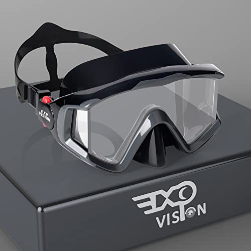 Pano 3 Fensteransicht Tauchmaske für Erwachsene, Schnorchel-Tauchmaske aus gehärtetem Glas, Premium-Schwimmbrille mit Nasenabdeckung zum Schnorcheln, Freitauchen, Schwimmen Pano 3 Fensteransicht Tauchmaske für Erwachsene, Schnorchel-Tauchmaske aus gehärtetem Glas, Premium-Schwimmbrille mit Nasenabdeckung zum Schnorcheln, Freitauchen, Schwimmen von EXP VISION