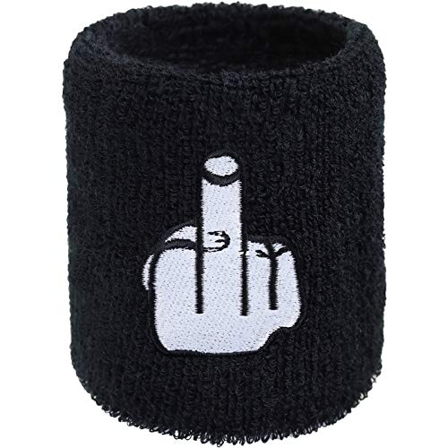 Mittelfinger Schweissband Fuck it Stickerei Designer Schweißband Extreme Sport Absorbierendes Frottee Arm Schwarz Kampfsport Wristband Martial Arts Geschenk Biker Schweiß-Armband Mittelfinger Schweissband Fuck it Stickerei Designer Schweißband Extreme Sport Absorbierendes Frottee Arm Schwarz Kampfsport Wristband Martial Arts Geschenk Biker Schweiß-Armband von EXPRESS-STICKEREI