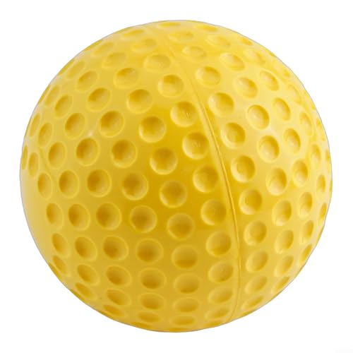 Dimpled Fielding Übungs-Baseballs, leicht, gelb, PU-Material (22,9 cm) von EXTRWORY