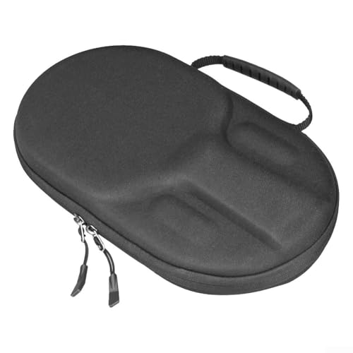 EXTRWORY Tischtennisschlägertasche, EVA-Hartschale, Paddeltasche, wasserdichte Aufbewahrungsbox für 2 Schläger, 4 Bälle mit Griff, 31 x 18 x 6 cm (schwarz) von EXTRWORY