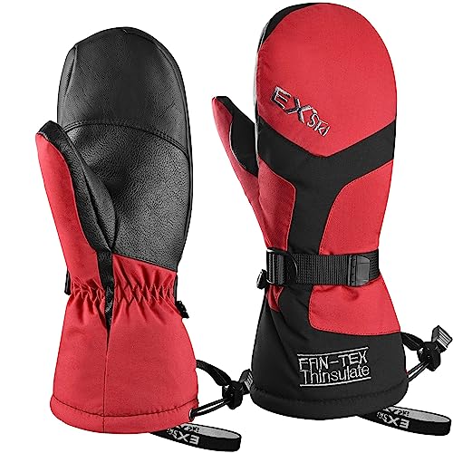 EXski Skihandschuhe Herren Damen Wasserdicht Warm Fausthandschuhe Damen Snowboardhandschuhe Fäustlinge Winter Handschuhe Red S EXski Skihandschuhe Herren Damen Wasserdicht Warm Fausthandschuhe Damen Snowboardhandschuhe Fäustlinge Winter Handschuhe Red S von EXski