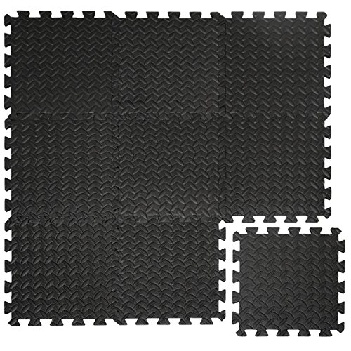 EYEPOWER 0,8qm 9er Set Bodenschutzmatten 30x30x1 Fitness Bodenmatte Schutzmatte von EYEPOWER