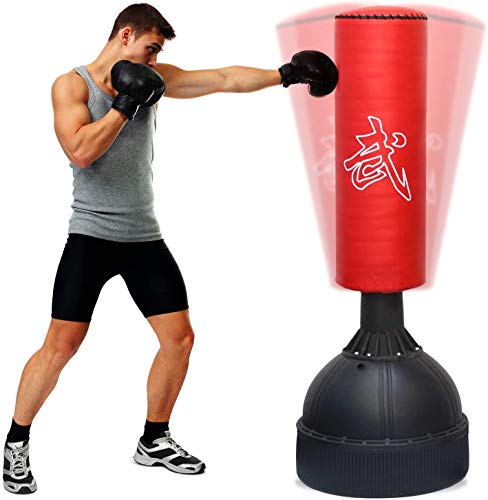 eyepower 160cm Boxsack mit Ständer - Freistehender Boxsack für Zuhause - Boxsack Set Stehend für Sandsack Training Boxsack Kickboxen Boxtraining Geräte Stand Boxsack Herren Boxsack Stehend Erwachsene eyepower 160cm Boxsack mit Ständer - Freistehender Boxsack für Zuhause - Boxsack Set Stehend für Sandsack Training Boxsack Kickboxen Boxtraining Geräte Stand Boxsack Herren Boxsack Stehend Erwachsene von EYEPOWER